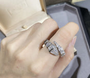 SERPENTI LARGE RING SILVER DIAMOND PAVED