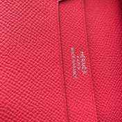BEARN COMPACT WALLET 12 IN WATERMELON PINK EPSOM LEATHER