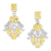 GRA SILVER YELLOW DIAMOND EARRINGS