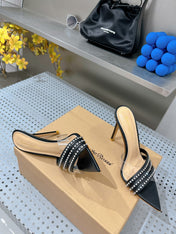 GIANVITO ROSSI 26S HIGH-HEEL SANDALS 100 MM IN BLACK LAMBSKIN