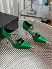 MARY JANE PUMP 7 CM IN EMERALD GREEN CALFSKIN