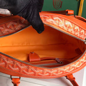 SAINT JEANNE BAG 35 IN RED ORANGE GOYARDINE CANVAS AND CALFSKIN