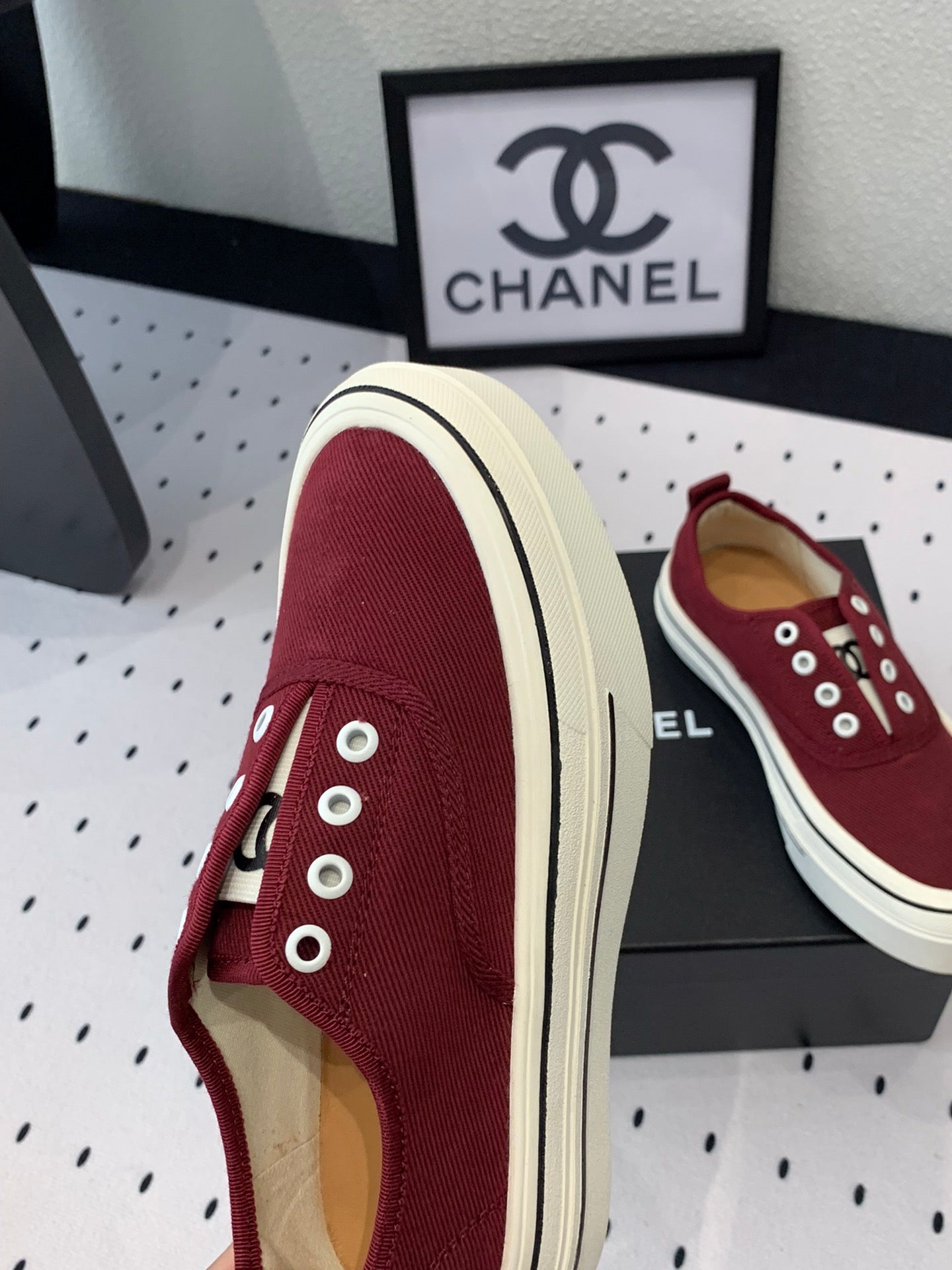 LACELESS SNEAKERS PLATFORM IN ROSEWOOD CANVAS