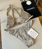 SWIMSUIT IN NUDE EMBROIDERED LOGO 604223