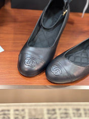 SLINGBACKS BLACK LAMBSKIN