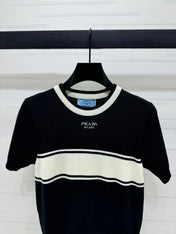 PRADA SHORT-SLEEVE CREW NECK SWEATER 269413
