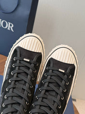DIOR 26S HIGH-TOP SNEAKERS 30MM IN BLACK DIOR OBLIQUE CANVAS