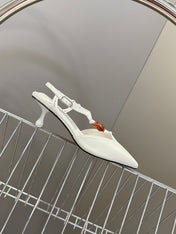 JIMMY CHOO 26S HIGH HEELS 50 MM IN WHITE CALFSKIN