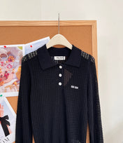 MIUMIU 26S LONG-SLEEVE POLO SHIRT 1254