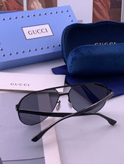 GUCCI 26S AVIATOR FRAME IN METAL 422538