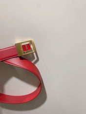 YSL 25S BELT 30 MM IN RED CALFSKIN 520628