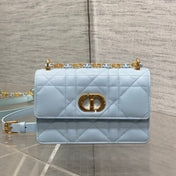 MISS CARO MINI BAG 17 IN BABY BLUE MACROCANNAGE LAMBSKIN