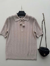 VALENTINO 26S SHORT-SLEEVE KNIT POLO SHIRT 468