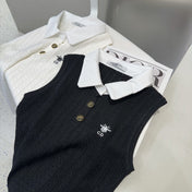 POLO TANK TOP 610337 IN WHITE COTTON RIBBED
