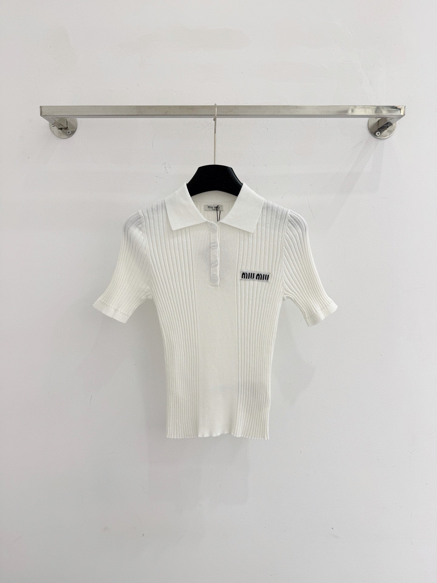 MIUMIU SHORT-SLEEVE POLO T-SHIRT STYLE 782
