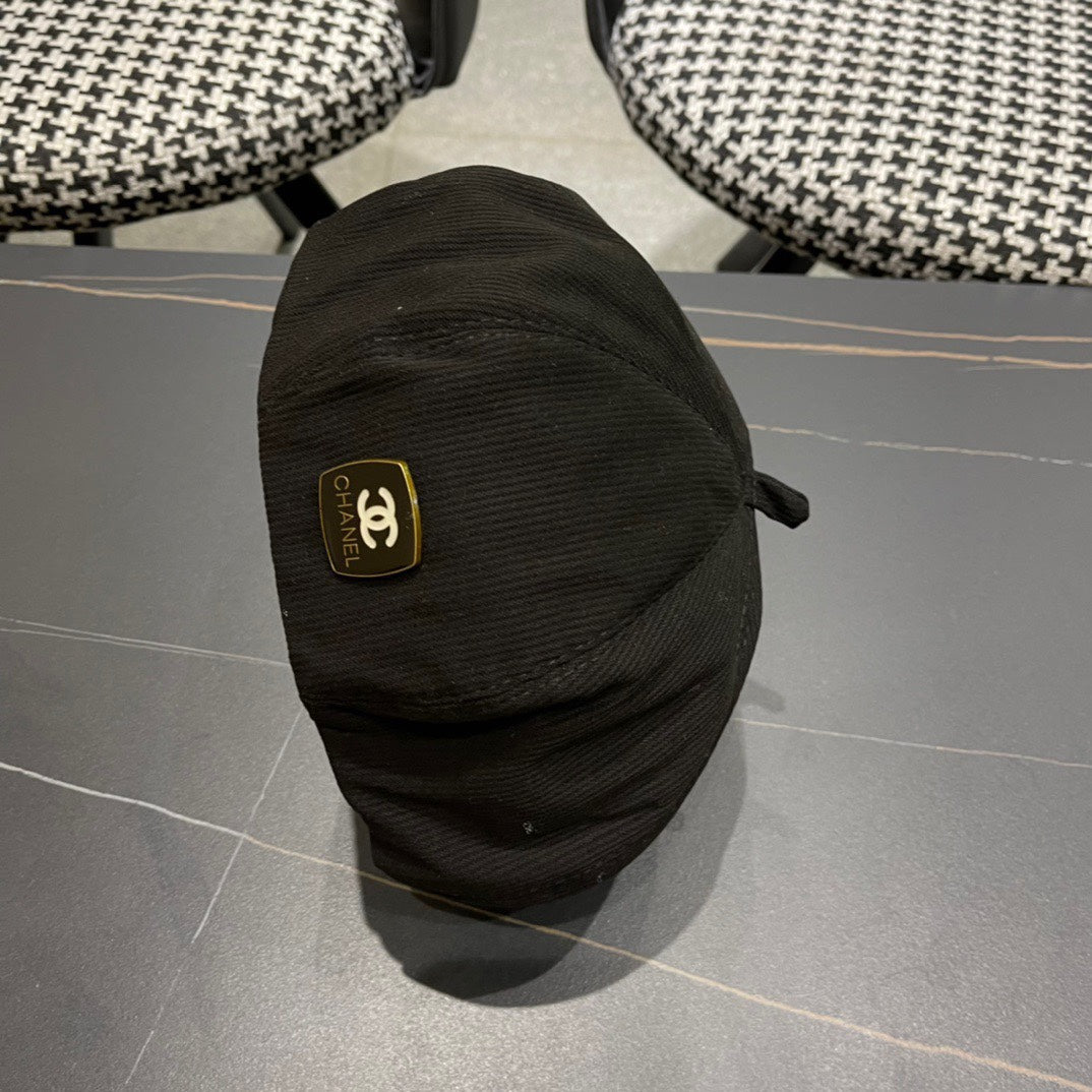 BERET HAT IN BLACK CORDUROY 429844