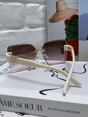 CHANEL 26S OVERSIZE RIMLESS SQUARE FRAME IN ACETATE 404636